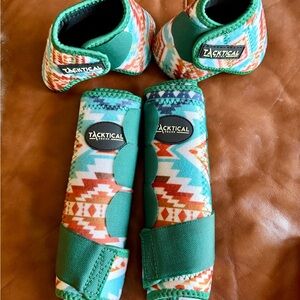 TackTical Jasper Aztec splint boots and bell boots